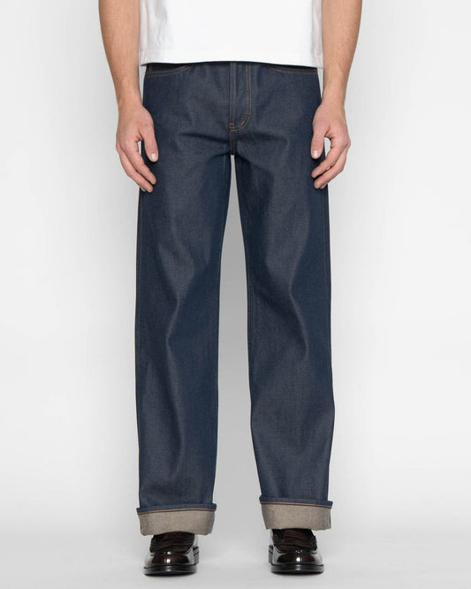 Unbranded UB754 Wide Fit Mens Jeans - 13.5oz Vintage Blue Selvedge