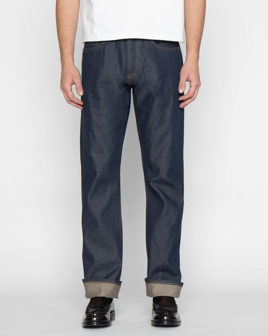 Unbranded UB854 Relaxed Straight Mens Jeans - 13.5oz Vintage Blue Selvedge