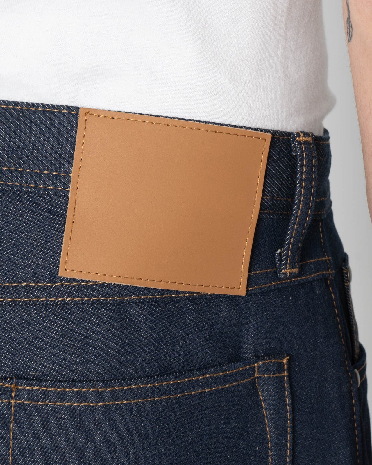 Unbranded UB854 Relaxed Straight Mens Jeans - 13.5oz Vintage Blue Selvedge