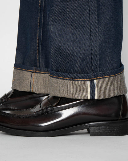 Unbranded UB854 Relaxed Straight Mens Jeans - 13.5oz Vintage Blue Selvedge