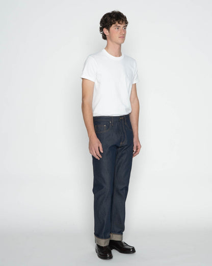 Unbranded UB854 Relaxed Straight Mens Jeans - 13.5oz Vintage Blue Selvedge