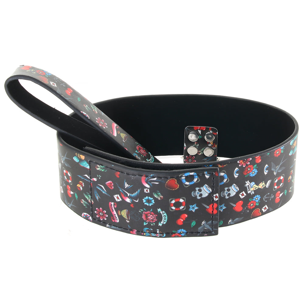 Ouch! Old School Tattoo Leash & Collar