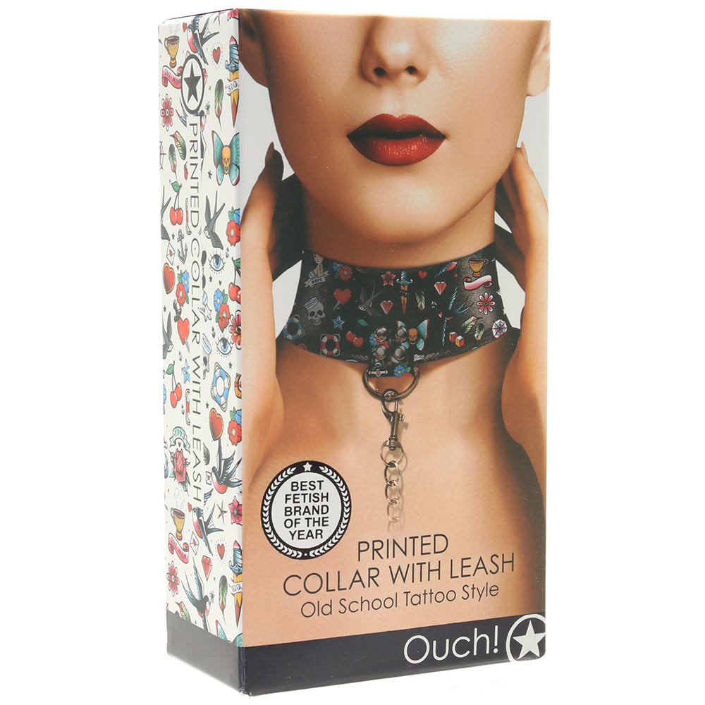 Ouch! Old School Tattoo Leash & Collar
