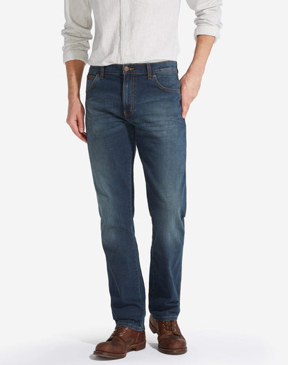 Wrangler Texas Stretch Authentic Straight Mens Jeans - Vintage Tint | Wrangler Jeans | JEANSTORE